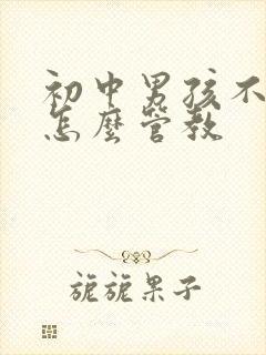 初中男孩不听话怎么管教