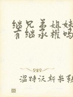 继兄弟姐妹之间有继承权吗