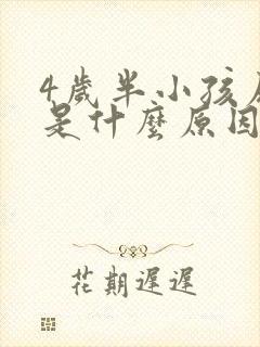 4岁半小孩尿床是什么原因