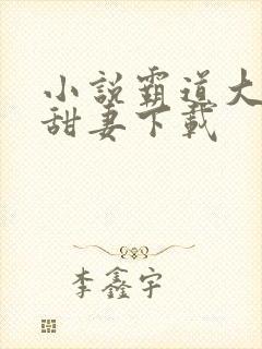 小说霸道大叔宠甜妻下载