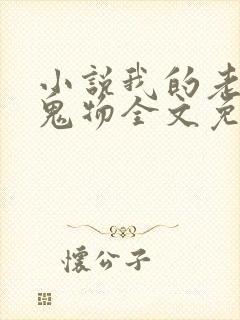 小说我的老公是鬼物全文免费阅读