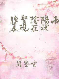 脾肾阴阳两虚的表现症状