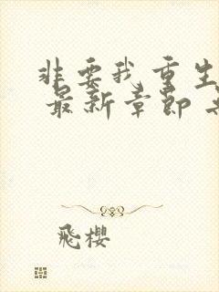 非要我重生是吧 最新章节 无弹窗