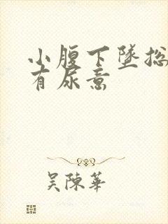 小腹下坠总感觉有尿意