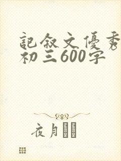 记叙文优秀作文初三600字