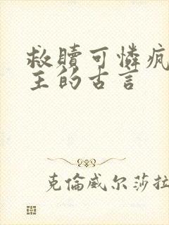 救赎可怜疯批男主的古言