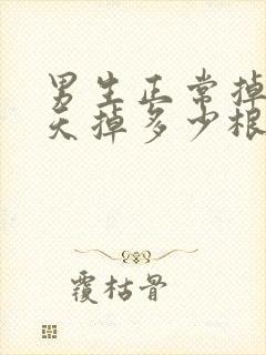 男生正常掉发一天掉多少根