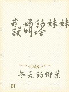 我妈的妹妹我应该叫啥