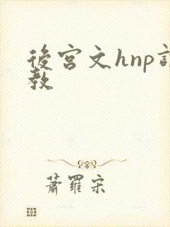 后宫文hnp调教