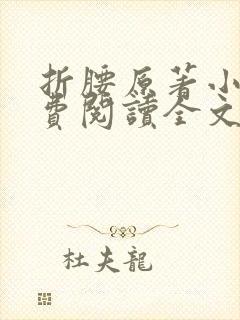 折腰原著小说免费阅读全文无弹窗