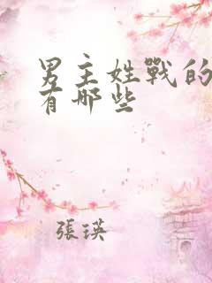 男主姓战的小说有哪些