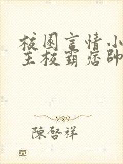 校园言情小说男主校霸痞帅