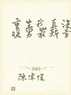 重生我真没想当暖男最新章节