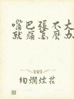 嘴巴张不大张大就痛怎么办,脸侧一边有点肿