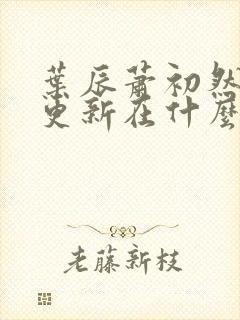 叶辰萧初然最快更新在什么时候