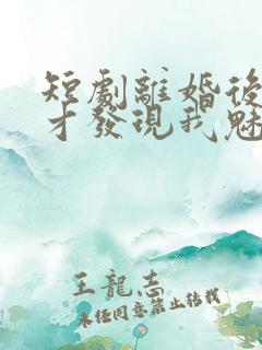 短剧离婚后前妻才发现我魅力四射演员表