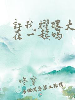 许我耀眼大结局在一起吗