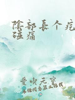 阴部长个疙瘩一碰痛