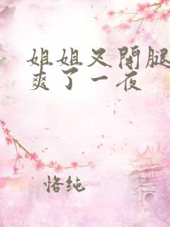 姐姐叉开腿让我爽了一夜