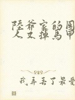 陆爷家的团宠夫人又掉马甲了小说