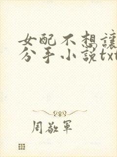 女配不想让主角分手小说txt