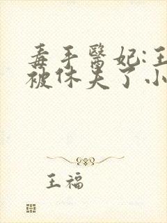 毒手医妃:王爷被休夫了小说