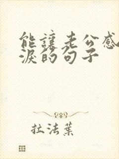 能让老公感动落泪的句子