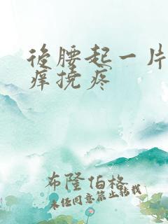 后腰起一片疙瘩痒挠疼