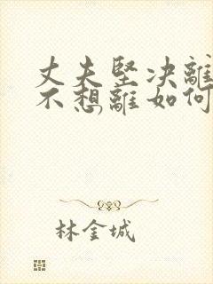 丈夫坚决离婚我不想离如何对付