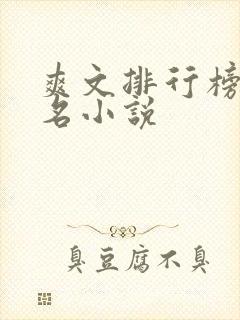 爽文排行榜前十名小说