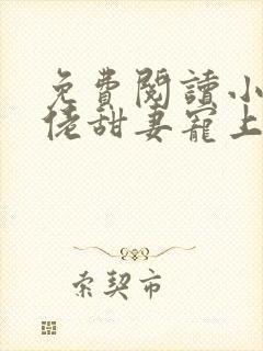 免费阅读小说大佬甜妻宠上天