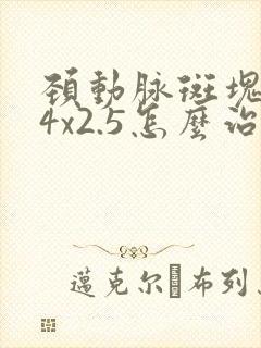 颈动脉斑块9.4x2.5怎么治