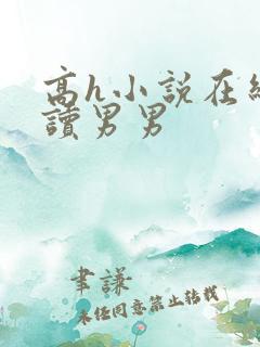 高h小说在线阅读男男