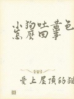 小狗吐黄色粘液怎么回事