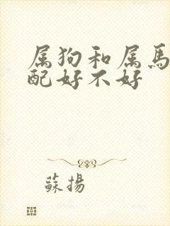 属狗和属马的婚配好不好