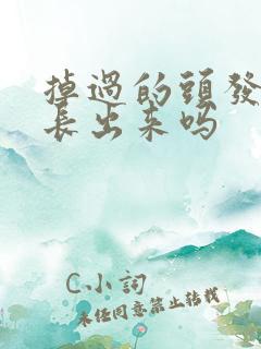 掉过的头发还能长出来吗