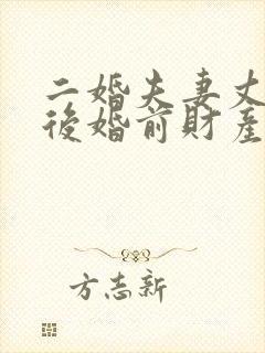 二婚夫妻丈夫死后婚前财产妻子有继承权吗