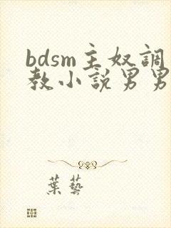 bdsm主奴调教小说男男