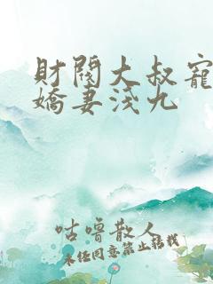 财阀大叔宠坏小娇妻浅九
