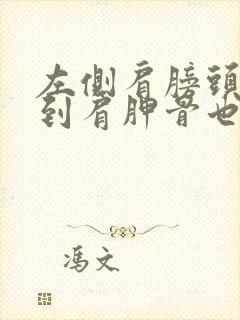 左侧肩膀头延伸到肩胛骨也疼