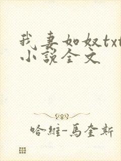 我妻如奴txt小说全文