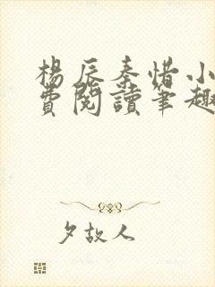 杨辰秦惜小说免费阅读笔趣阁更新