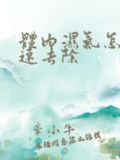 体内湿气怎样快速去除