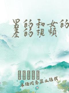 男的和女的差差差的视频