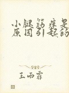 小腿筋痒是什么原因引起的