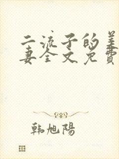 二流子的美貌娇妻全文免费阅读