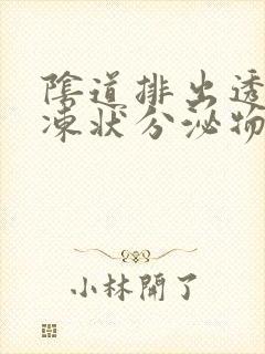 阴道排出透明果冻状分泌物