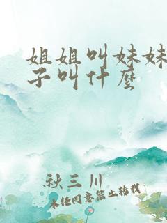 姐姐叫妹妹的儿子叫什么