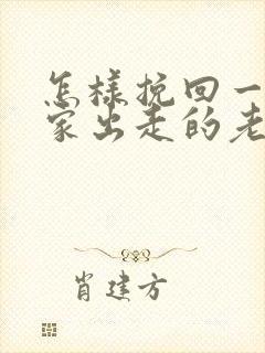 怎样挽回一个离家出走的老公