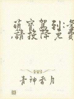 萌宝驾到:爹地,请投降免费阅读